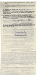 Two 1962-63 Contracts Signed by Moe Howard for Three Stooges Performances -- 8.5'' x 18'' Contract Signed Twice & Initialed; 8.5'' x 14'' Contract Signed Once -- Very Good Condition